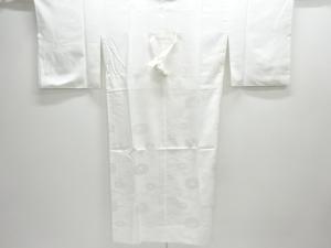 荒波に菊模様織出し単衣長襦袢